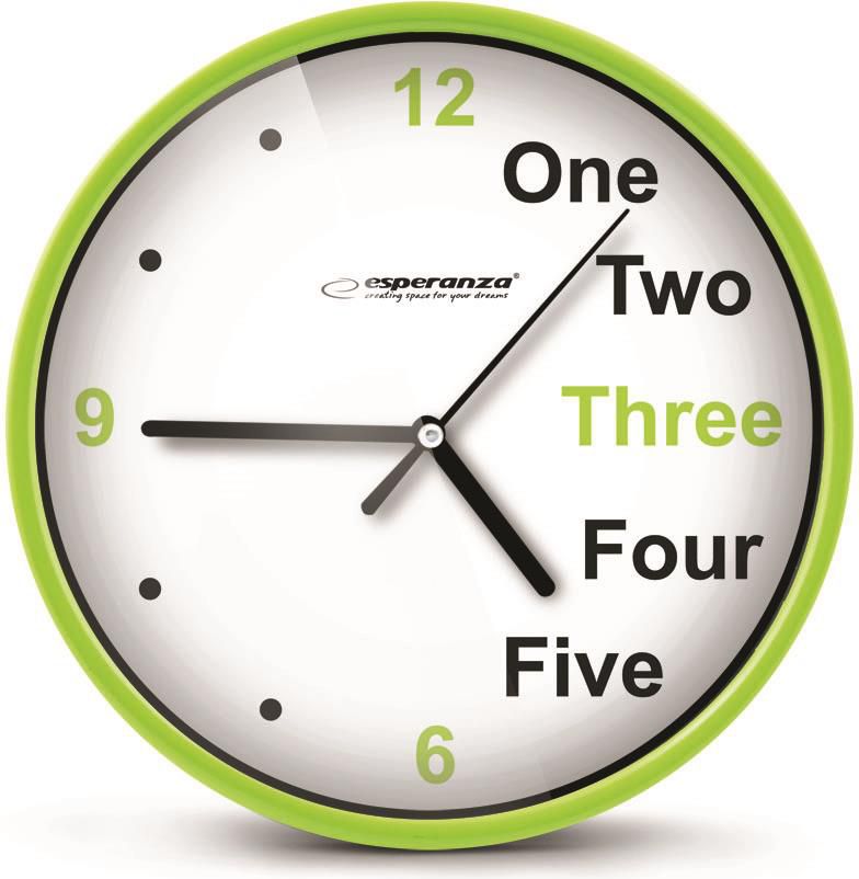 Esperanza Zegar ścienny Prague zielony (EHC014G)