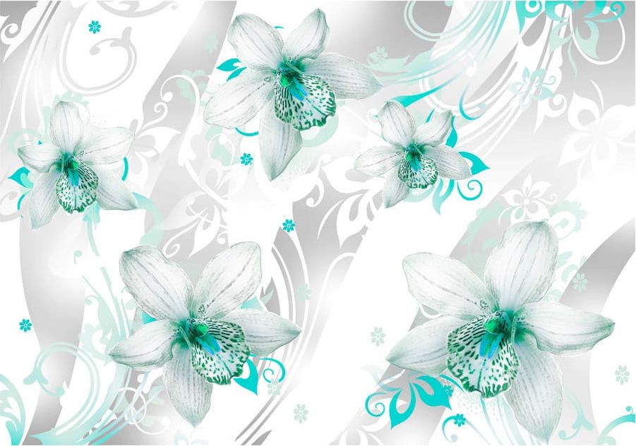 DecoNest Fototapeta - Dźwięki subtelności - turkus - 100X70