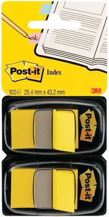Post-it Zakładka indeksująca 680-Y2EU, 25mmx43mm, żółty, 2 x 50sztuk (3M0835)
