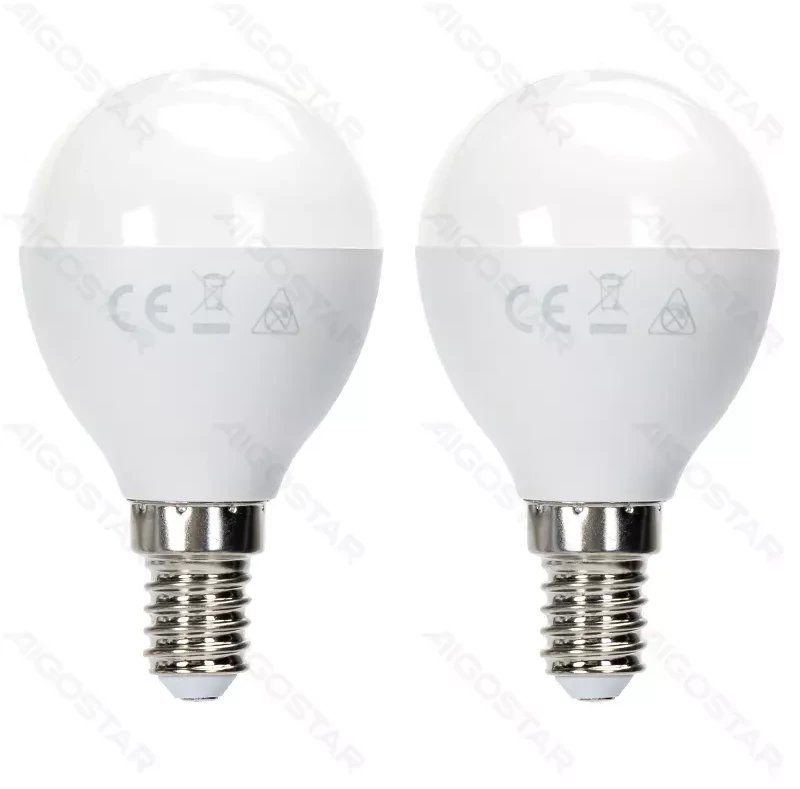 2 x Żarówka LED 12W 1170lm biała kulka G45 E14 zimna
