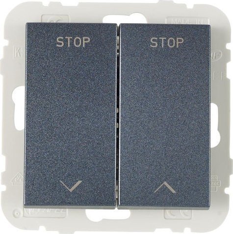 Efapel EFAPEL LOGUS90 ŁĄCZNIK ŻALUZJOWY KLAWISZOWY Z MECHANICZNĄ I ELEKTRYCZNĄ BLOKADĄ GRAFIT 90290 KWIS