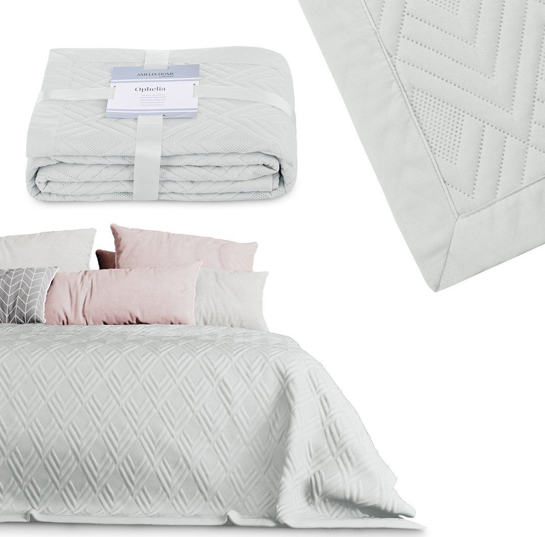 AmeliaHome BEDS/AH/OPHELIA/SILVER/220x240