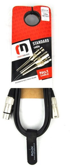 Kabel DMX 3M XLR M - XLR F DX0130 BX REDS MUSIC