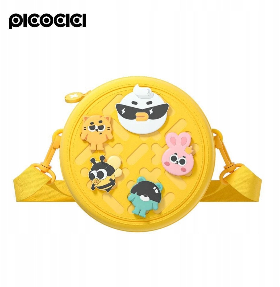 PICOCICI Mały okrągły plecak K36 żółty
