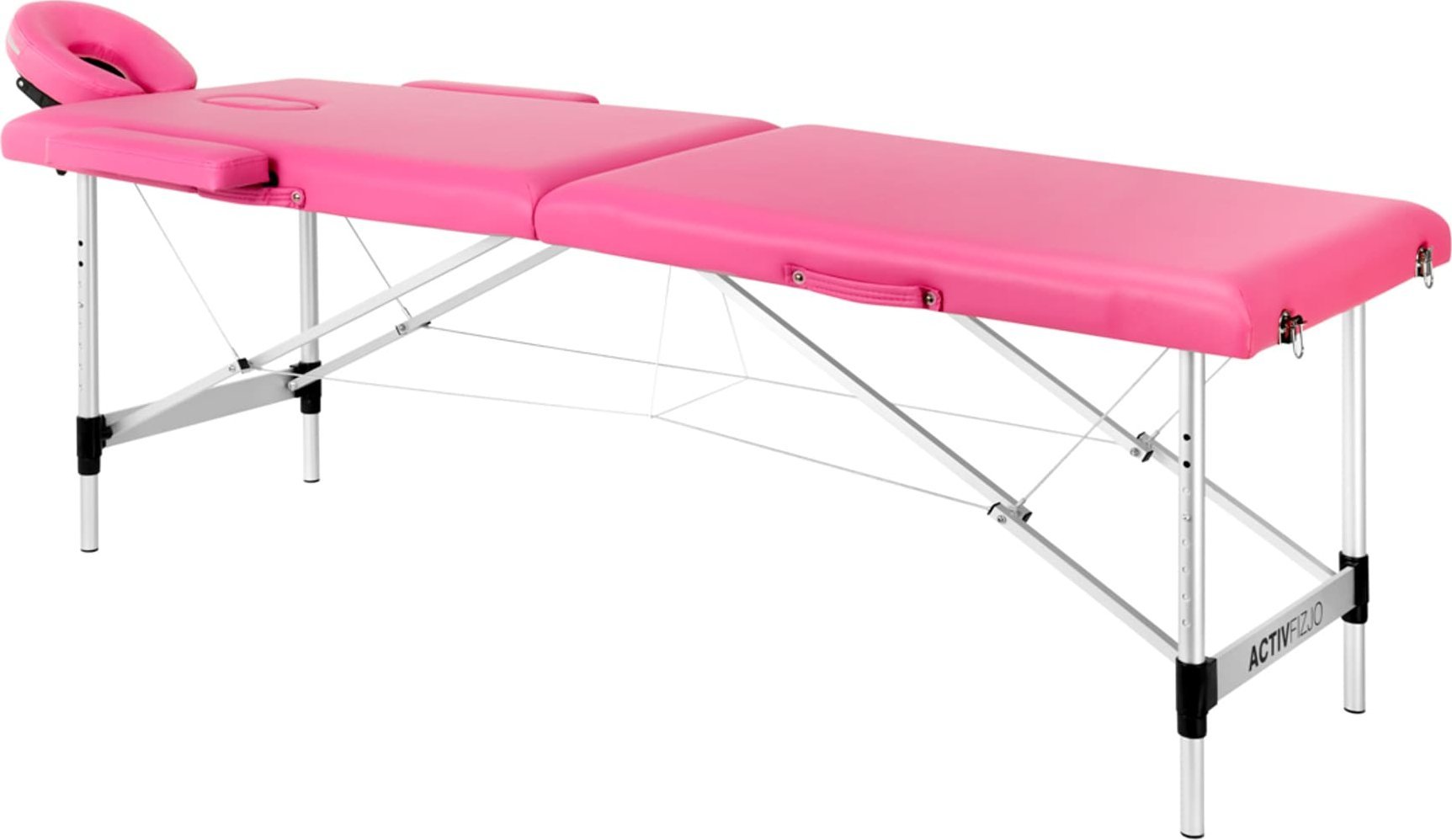 Activeshop Stół składany do masażu aluminiowy komfort Activ Fizjo 2 segmentowe róż