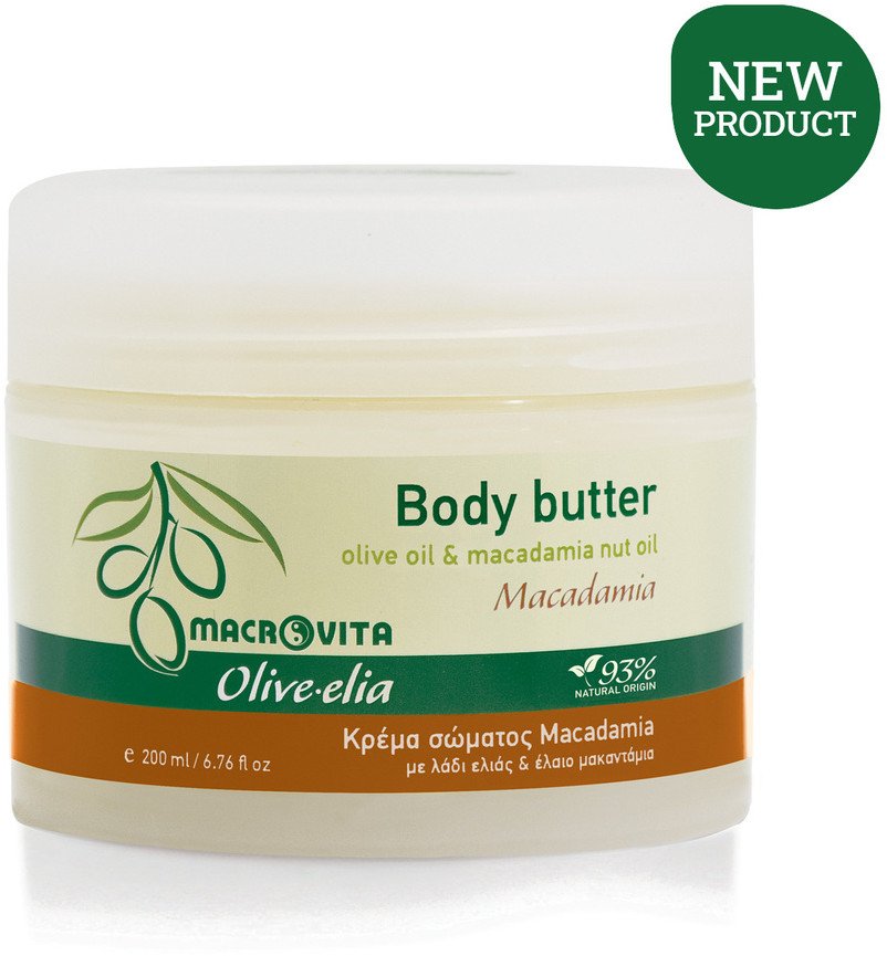 MACROVITA Olive.elia Macadamia naturalne masło do ciała z bio-oliwą i olejkiem z orzechów makadamia 200ml