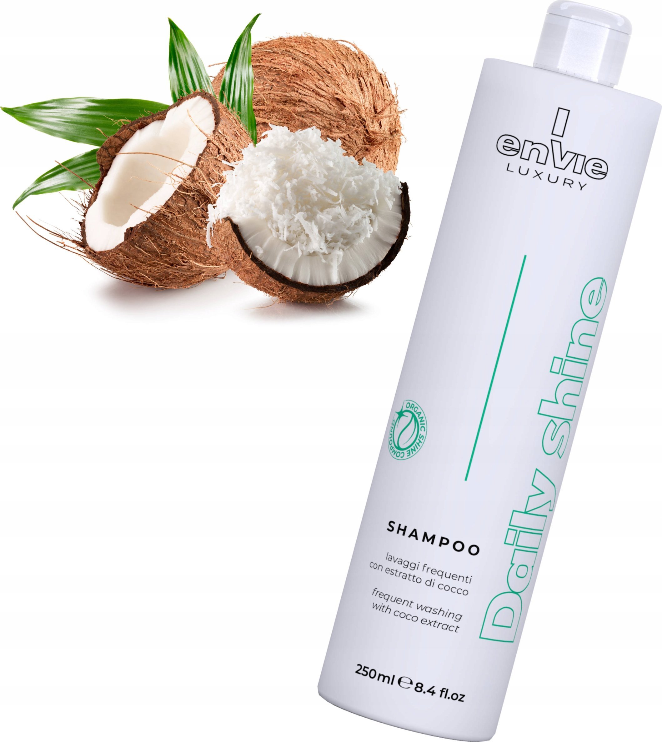 Envie Luxury Daily Shine Nawilżający Szampon Do Włosów Kokosowy 250ml