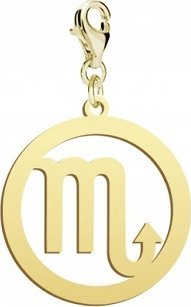 Radziszewska Jewellery Pozłacany Charms Znak zodiaku SKORPION DEDYKACJA
