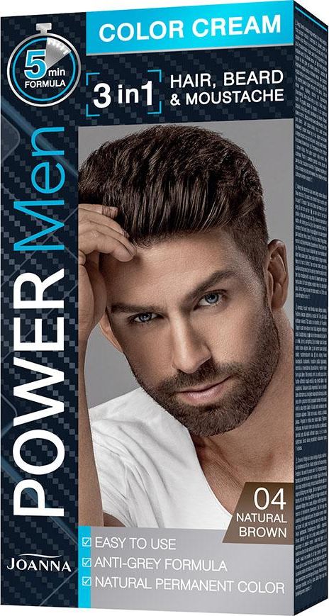 Joanna Power Men farba 3in1 nr 04 Natural Brown 100g