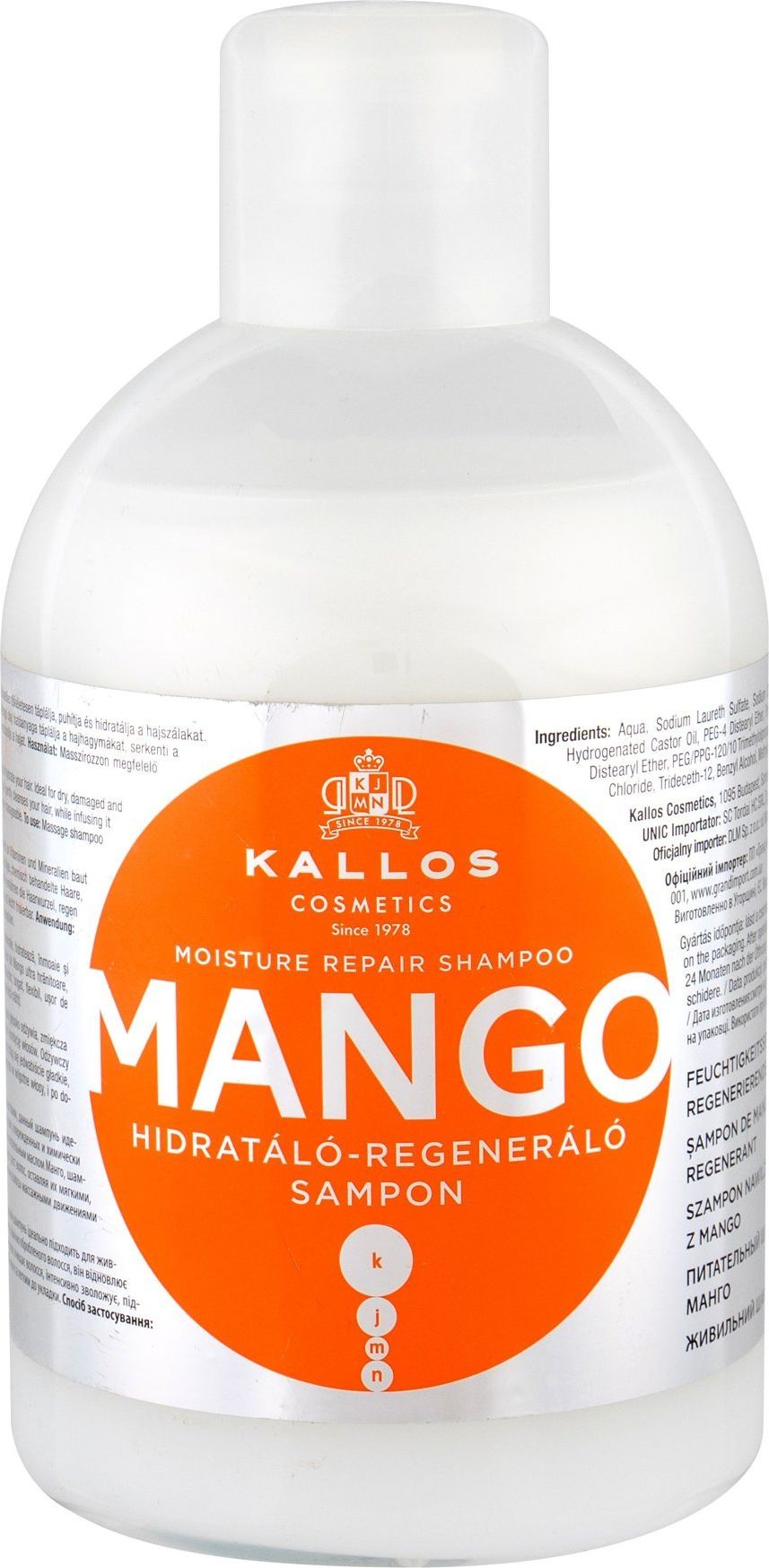 Kallos Moisture Repair Shampoo Mango 1000ml