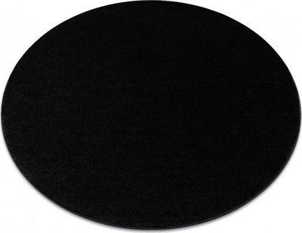 Dywany Łuszczów Dywan SOFTY koło Jednolity, jednokolorowy czarny , koło 200 cm