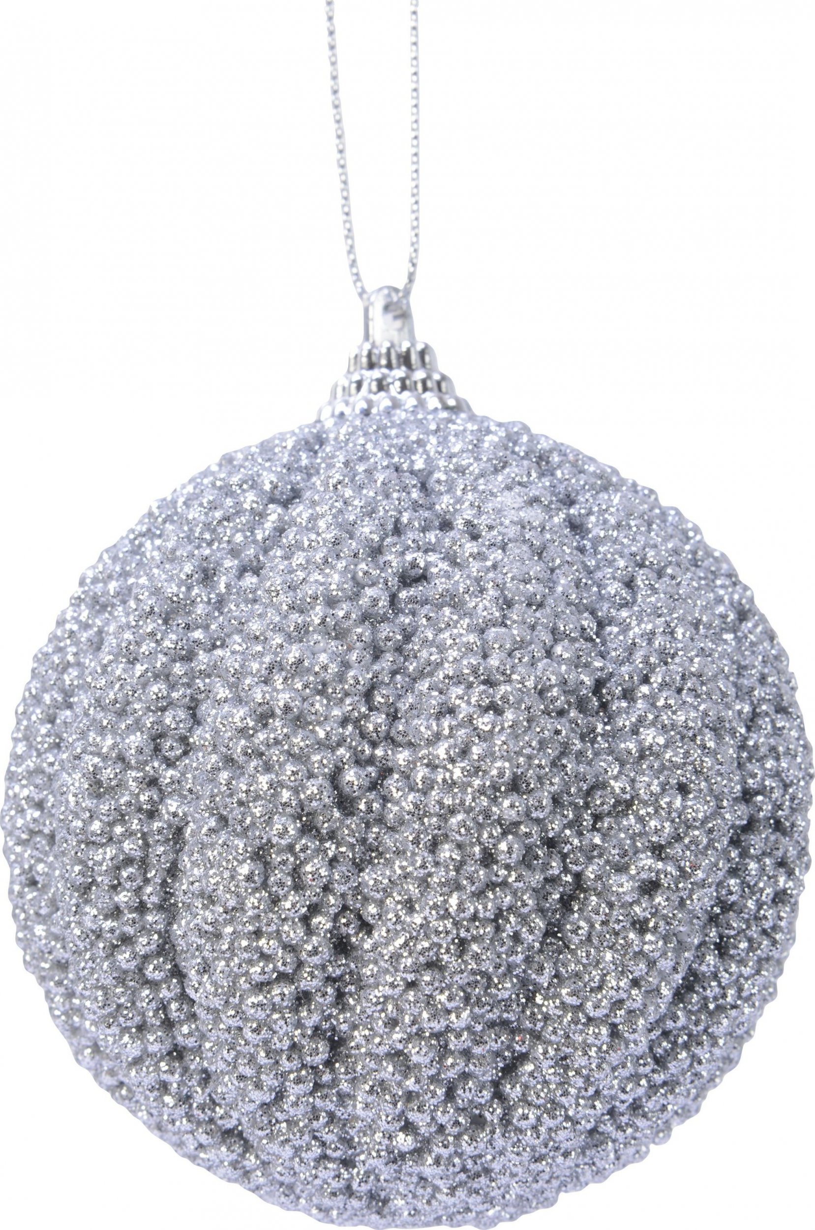 Kaemingk Bombka na choinkę zawieszka srebrna styropianowa