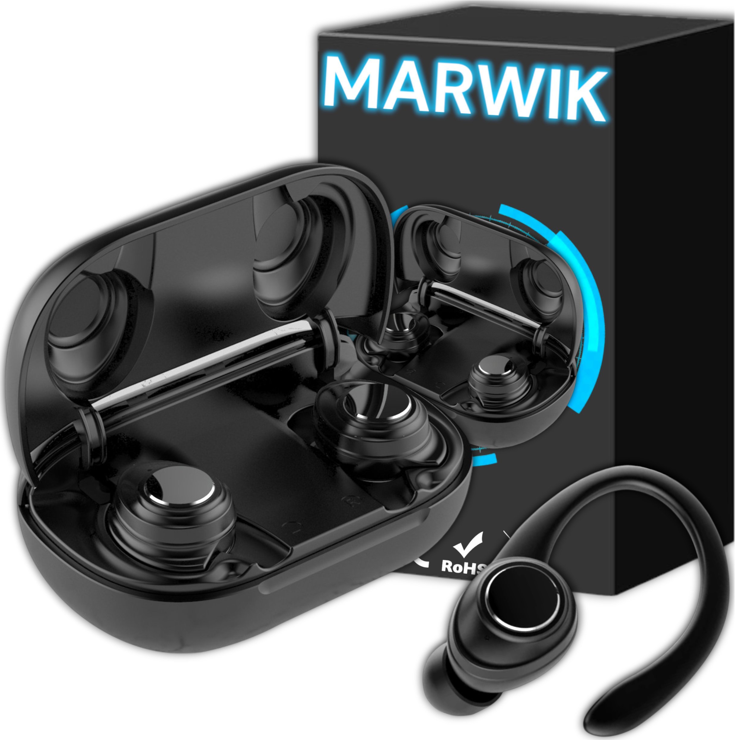 Słuchawki bezprzewodowe douszne Marwik SŁUCHAWKI DOUSZNE TWS DO PŁYWANIA KOSTNE X9