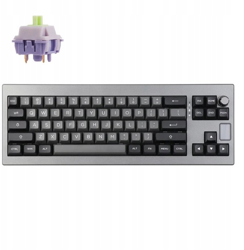 Mechanical keyboard Epomaker Shadow-X Flamingo Switch black-silver