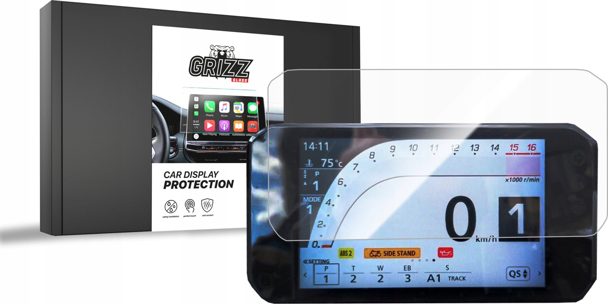 GrizzGlass Folia ceramiczna GrizzGlass CarDisplay Protection do Honda CBR600R 5" 2024