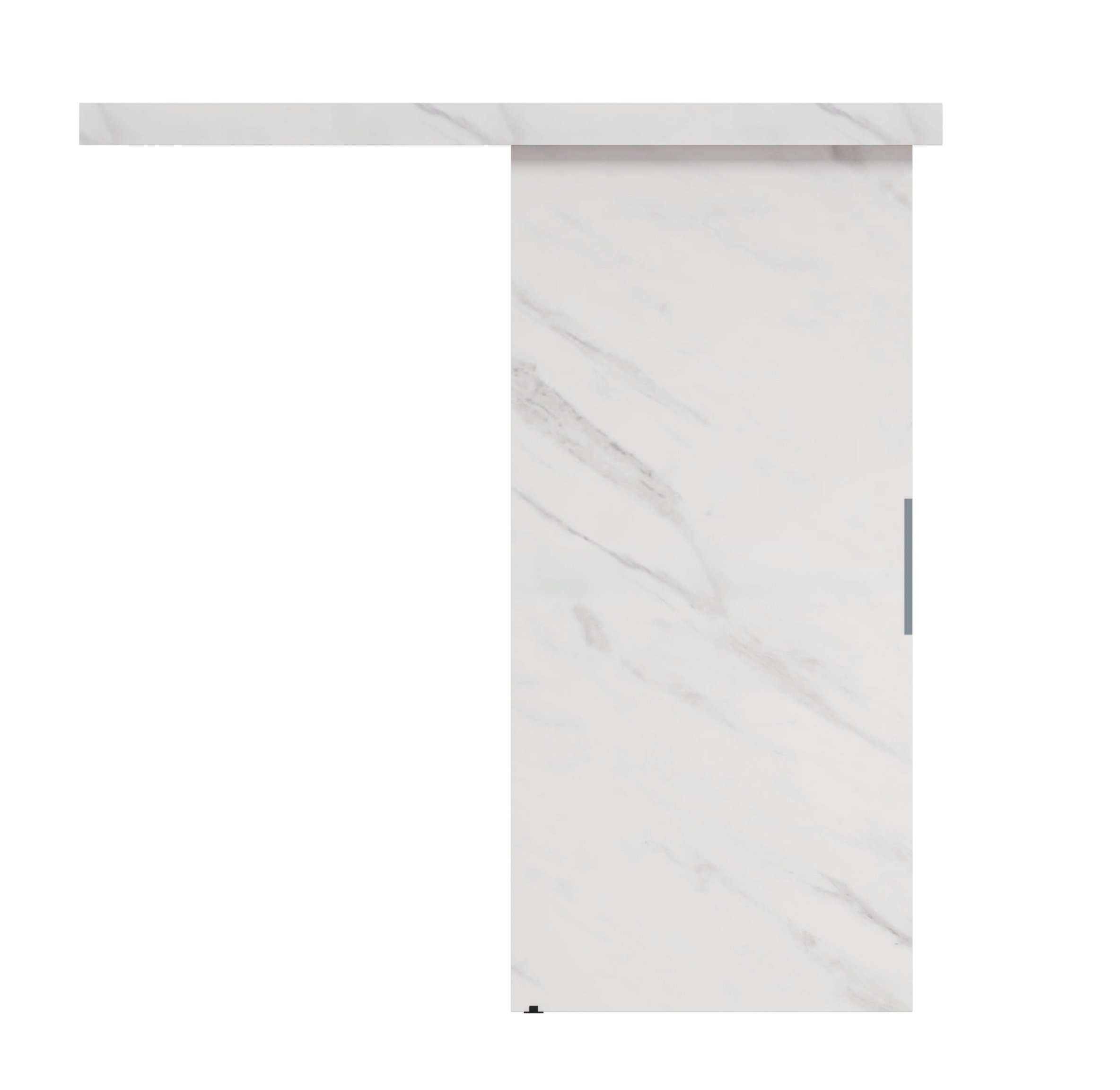 Homedoors Drzwi przesuwne 80 ścienne ALFA biały marmur 85 + system przesuwny