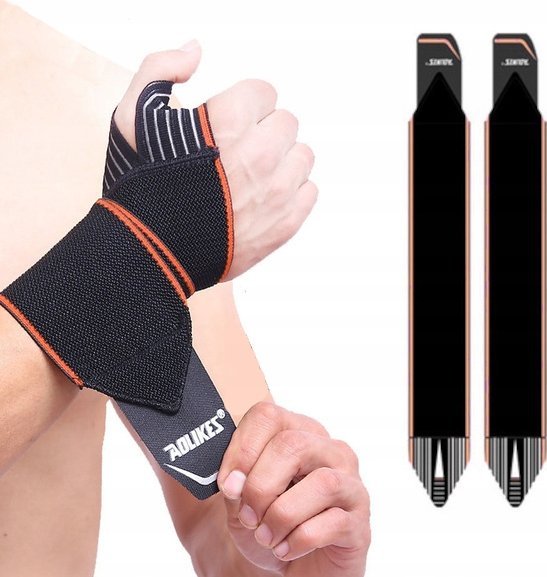 AOLIKES 2x STABILIZATOR NADGARSTKA DŁONI USZTYWNIACZ OPASKA ELASTYCZNA ORTEZA TAŚMA