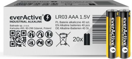 EverActive Bateria Industrial AAA / R03 1100mAh 40 szt.
