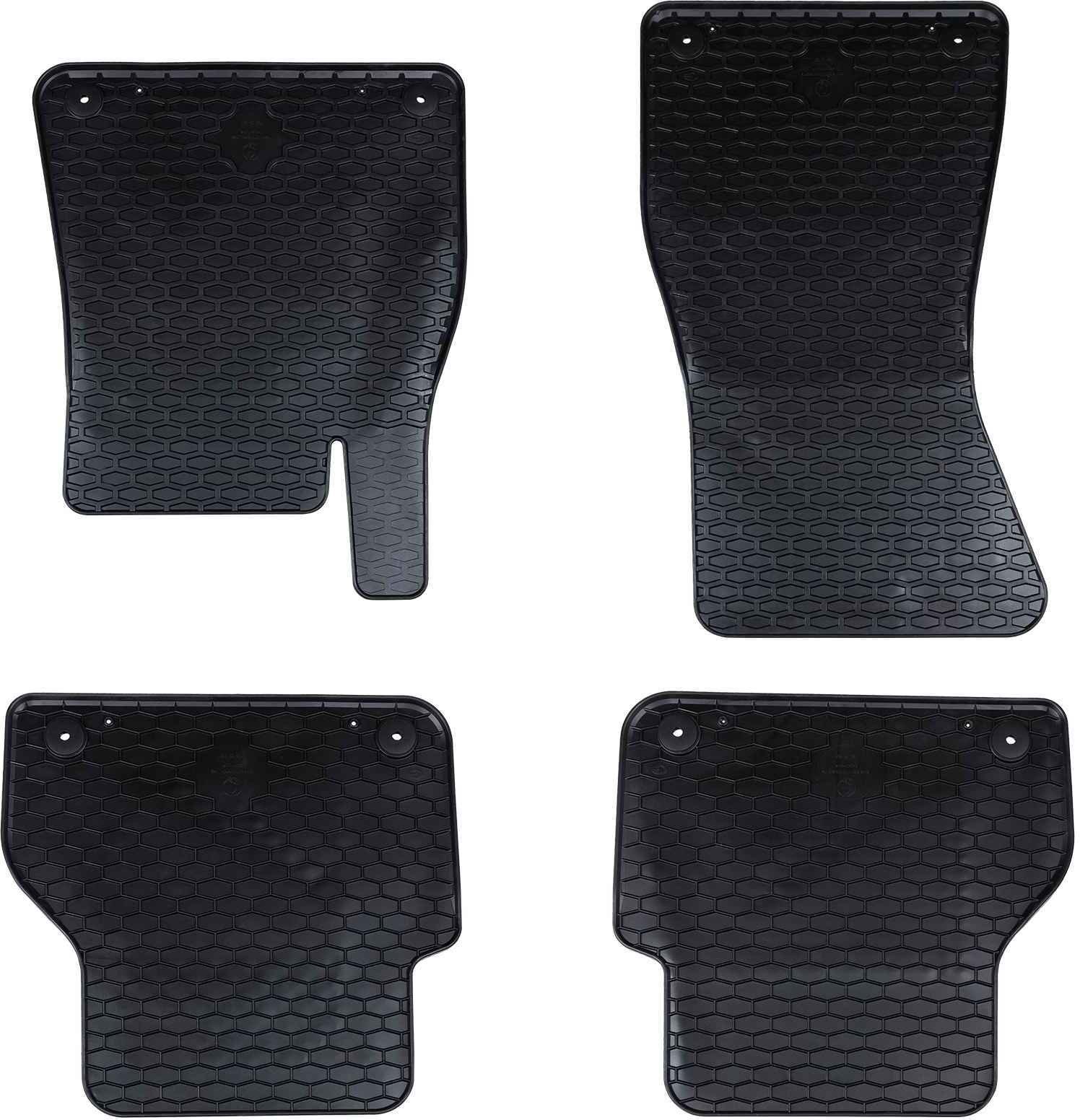 vidaXL Mata samochodowa 4 pcs Czarny Guma