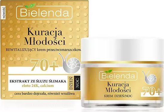 Bielenda Kuracja Młodości 70+ Rewitalizujący krem przeciwzmarszczkowy na dzień i noc 50ml