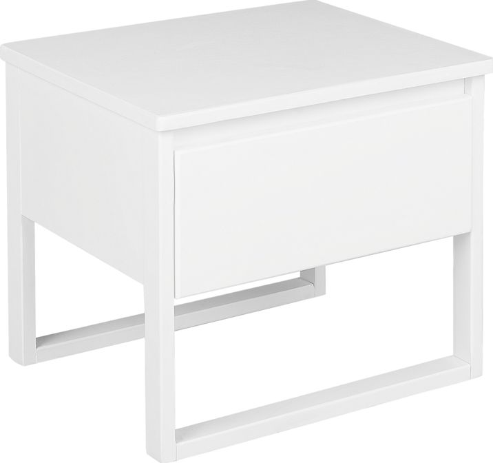 Beliani Szafka nocna drewniana biała GIULIA