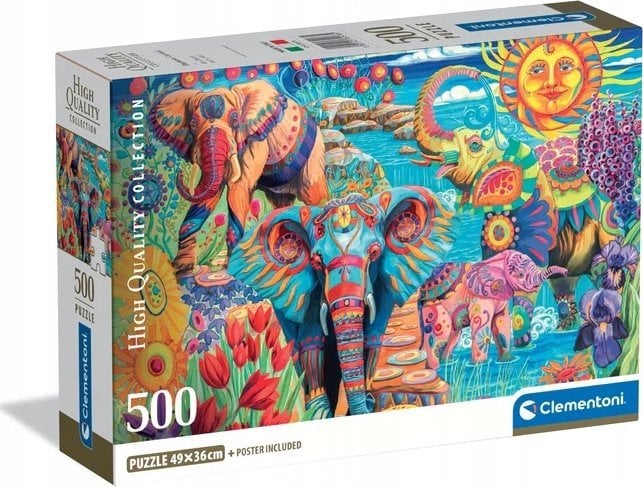 Clementoni Puzzle Compact Elephants Carnival 500 elementów (35578)