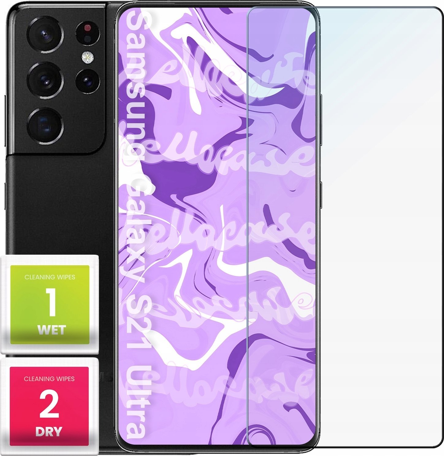 Hello Case Szkło Hartowane do Samsung Galaxy S21 Ultra (szybka 9H, płaskie 2.5D)