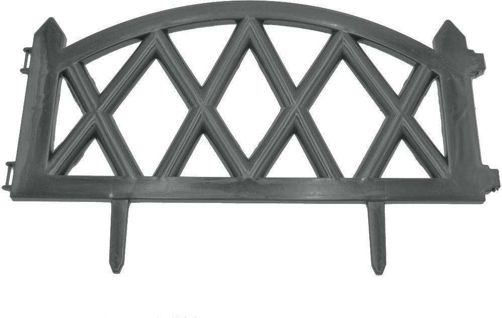 Vilde Płotek ogrodowy palisada obrzeże grafitowy 49x30 cm