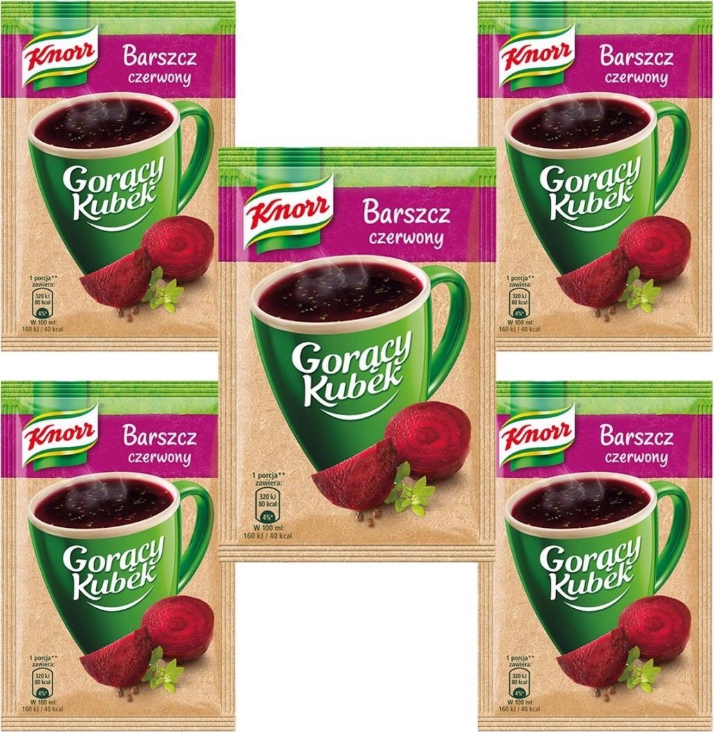 KNORR Knorr Gorący Kubek Barszcz czerwony 14 g x 5 sztuk