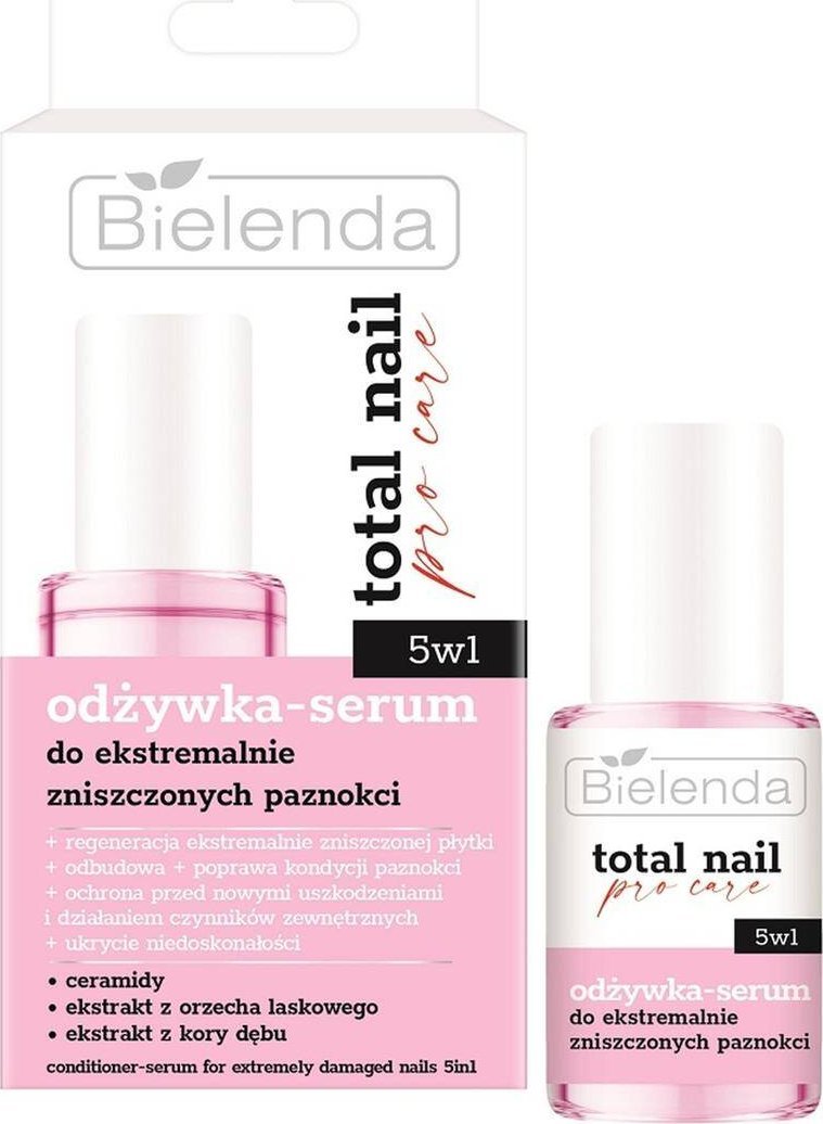 Bielenda Bielenda Total Nail Pro-Care odżywka-serum do ekstremalnie zniszczonych paznokci 5w1 10ml