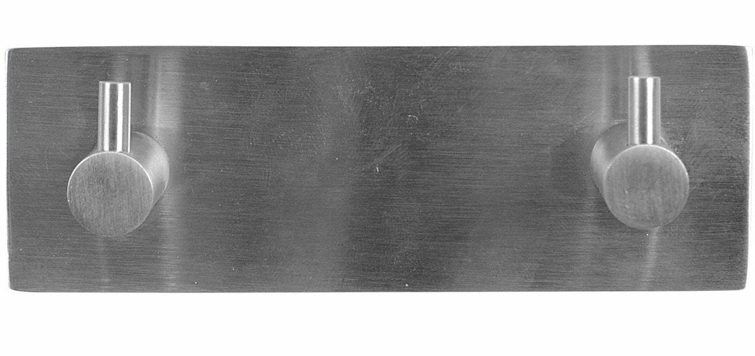 Knagerække-tap med 2 knage - rustfri