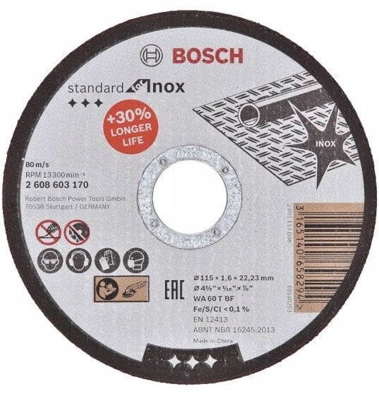 Tarcza tnąca Std For Inox 115x1,6x25 P