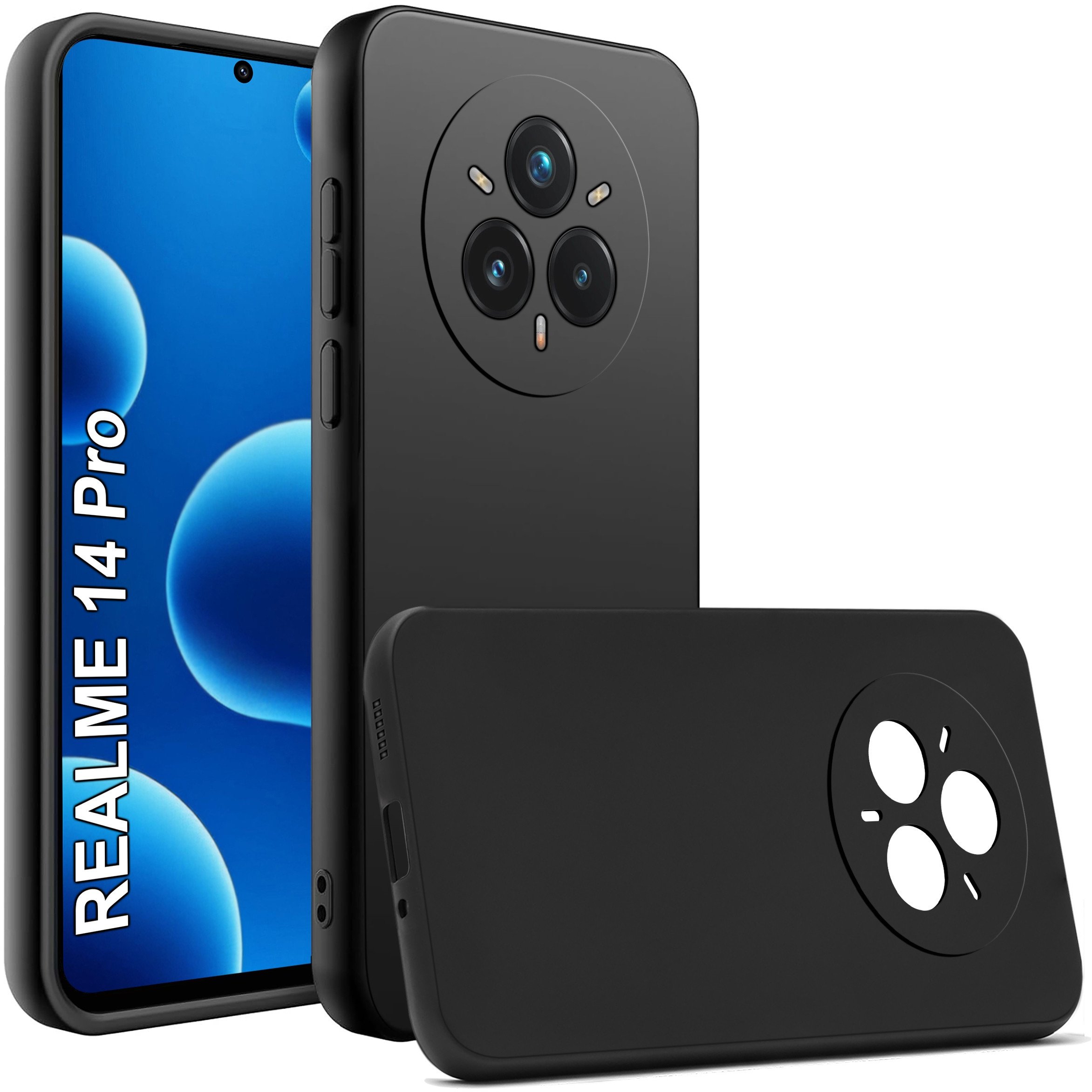 Etui Czarne Matowe Silikon Slim do Realme 14 Pro 5G