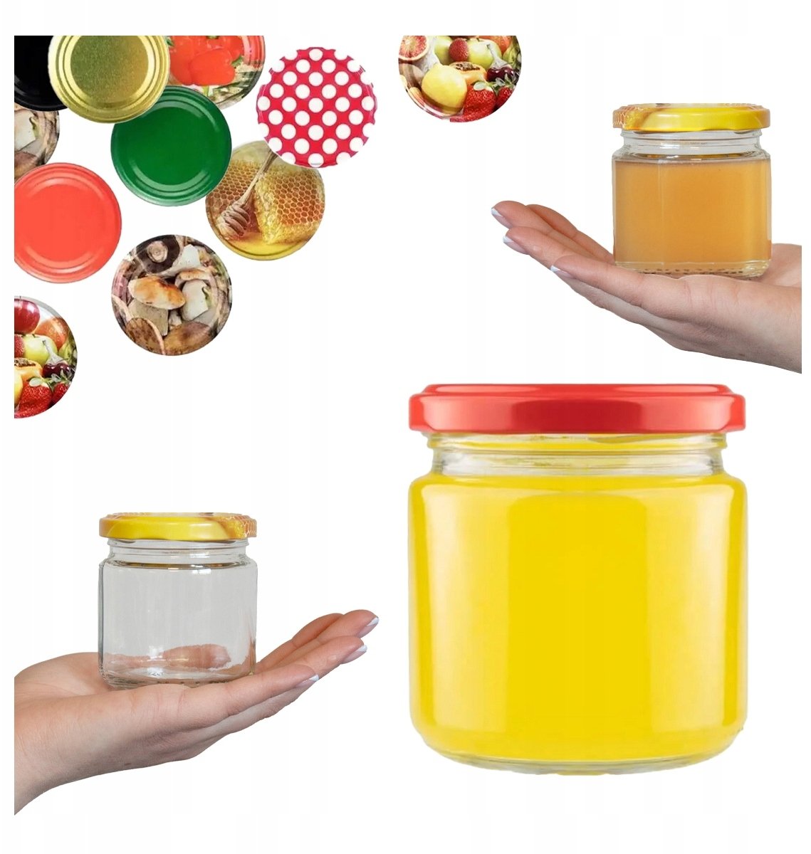 Słoik 200ML + WIECZKO FI66 DŻEM PRZETWORY 12SZTUK SZKLANE SŁOIKI PRZETWORY