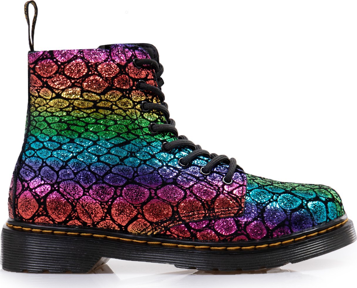 Dr Martens Dr. Martens Pascal J Black/Rainbow Croc Metallic Suede 26027001