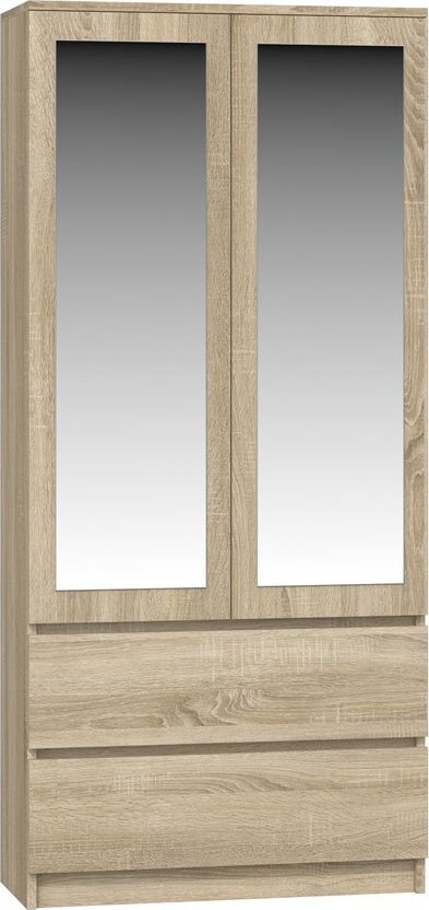 Elior Dwudrzwiowa szafa na ubrania dąb sonoma - Figra