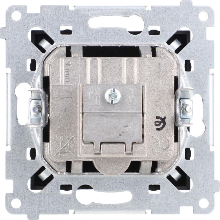 Kontakt-Simon Simon 54 Gniazdo antenowe R-TV przelotowe (moduł) tłumienie TV i R 10 dB czarny mat DAP10.01/49