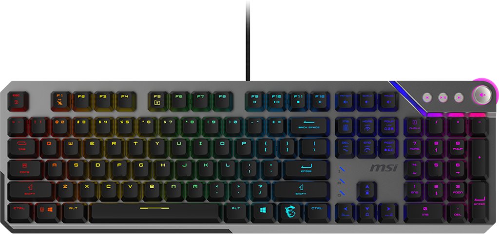 Klawiatura MSI Strike 600 Silent Kailh Midnight Pro Silent Tactile (STRIKE 600 SILENT US)