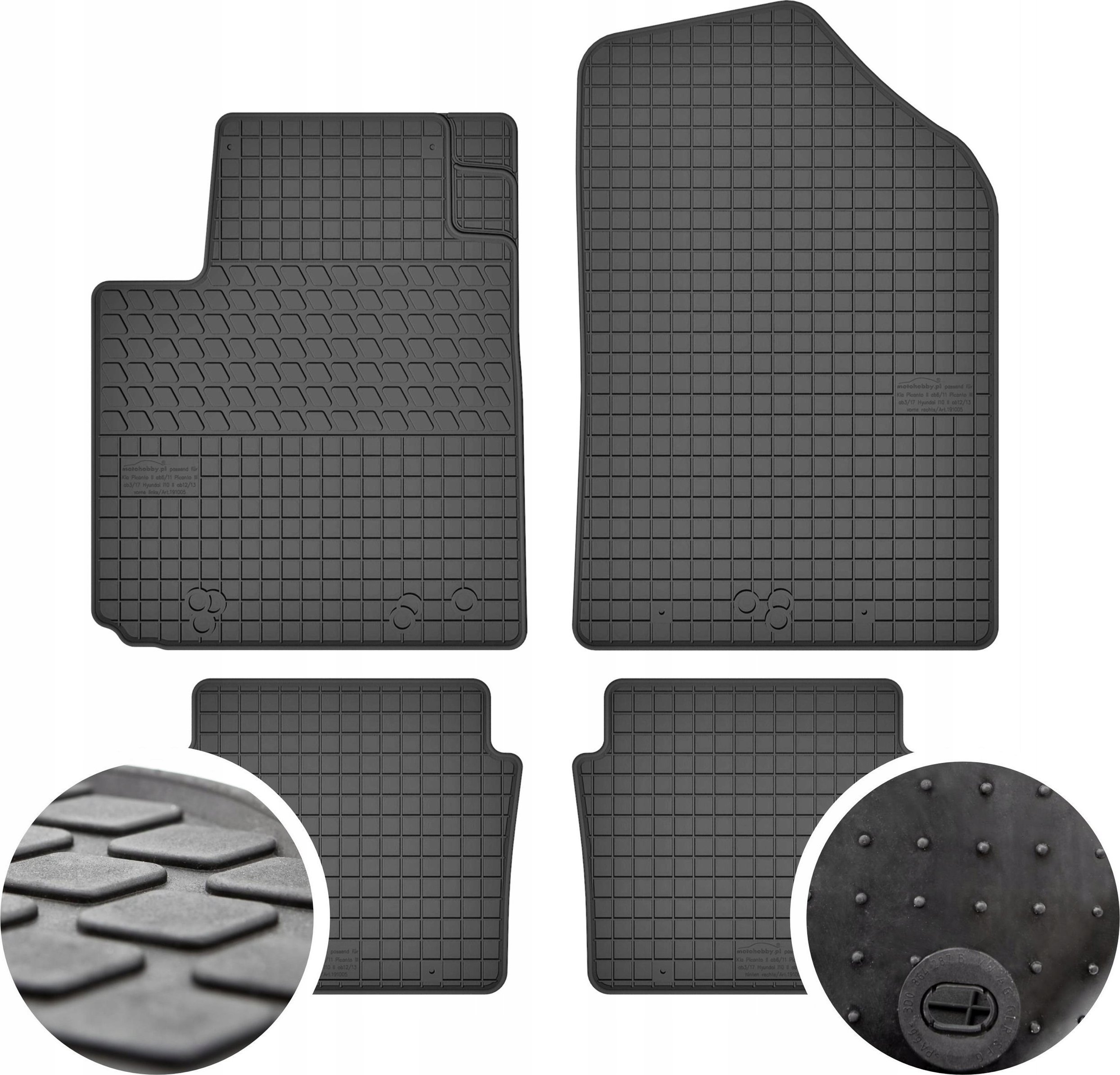 GeyerHosaja Dywaniki gumowe do Kia Picanto II (2011-2018)