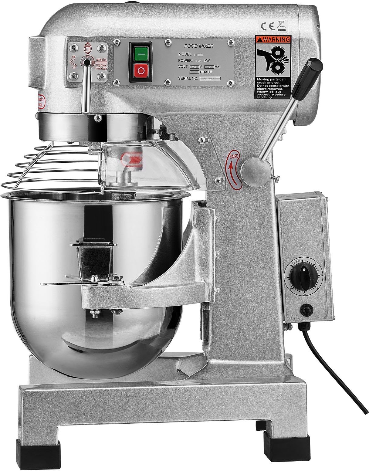 Mikser Planetarny 10L 550W 3 Prędkości do Ciasta Gastronomia Restauracja