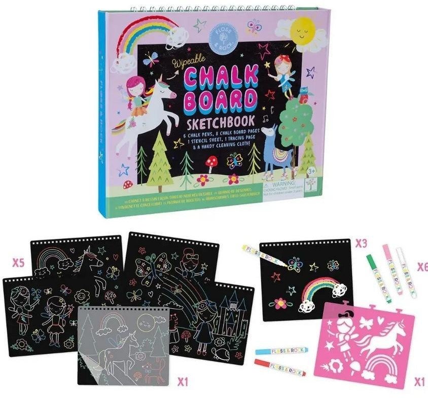 Szkicownik z kredowymi pisakami Tęczowe Wróżki