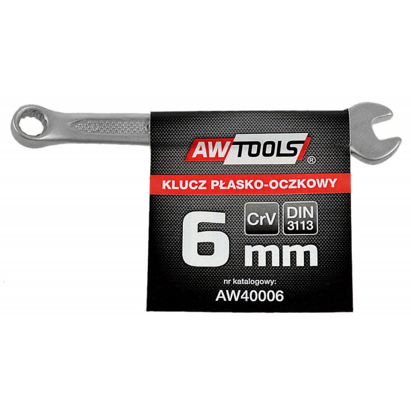 AWTools Klucz płasko-oczkowy 6mm (AW40006)