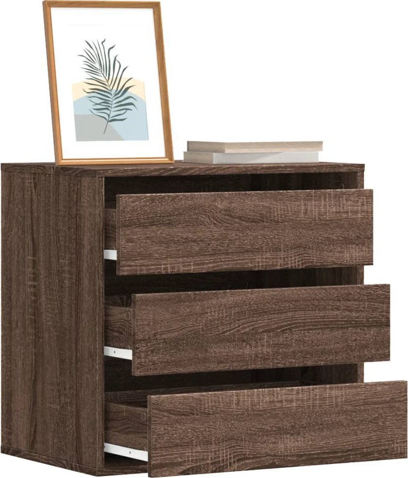 vidaXL Komoda, brązowy dąb, 60x41x58 cm, materiał drewnopochodny