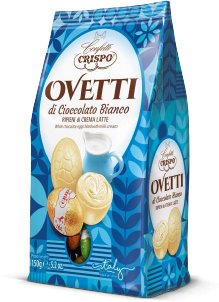 Crispo Czekoladki Ovetti Czekolada biała 150g -