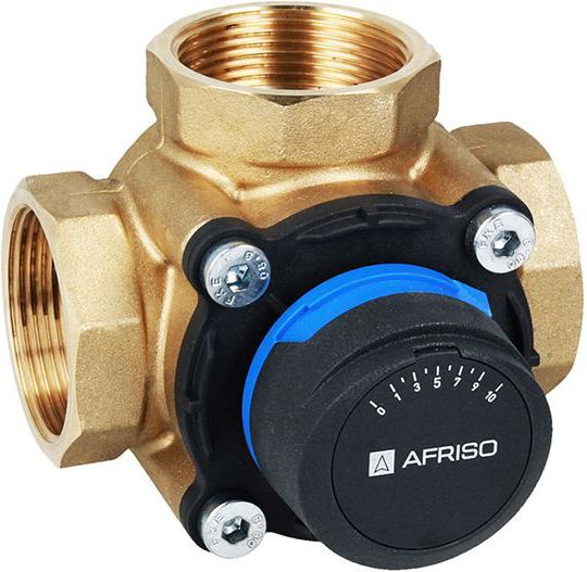 Afriso Zestaw regulacyjny ProClick: 4-drogowy obrotowy zawór mieszający ARV 486 ProClick, DN40, Rp1 1/2", Kvs 25 + siłownik elektryczny ARM 343 ProCli