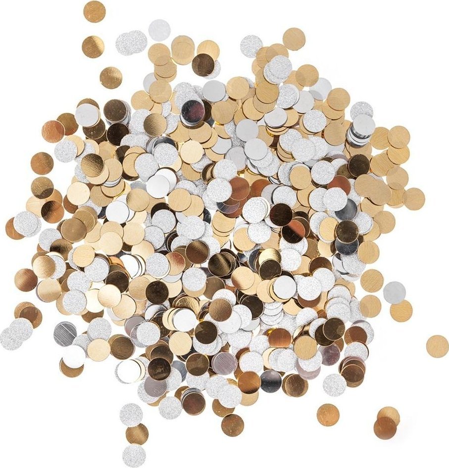 Confetti kółka srebrno-złote 20g