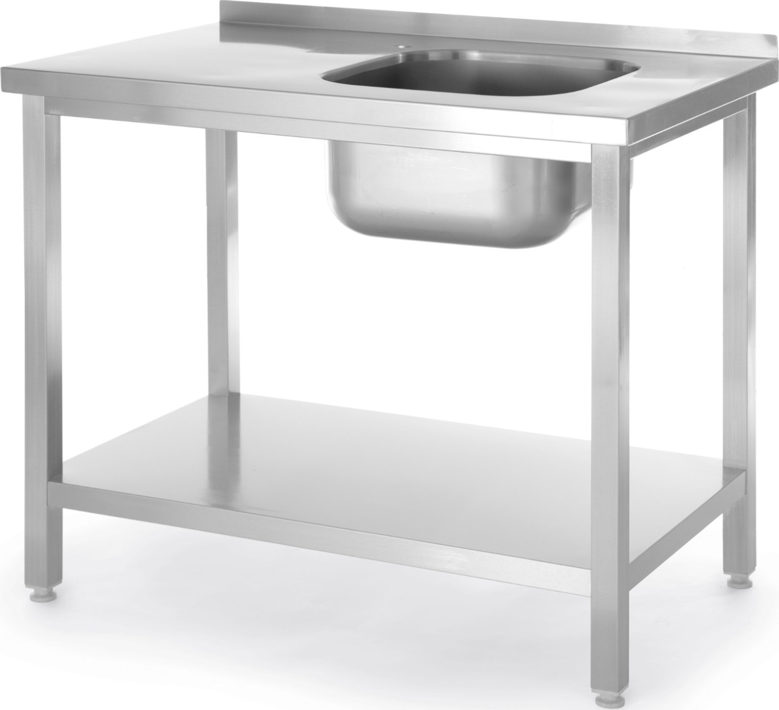 Hendi Basen zlew jednokomorowy z półką prawy Budget Line STAL 1000 x 600 x 850 cm - Hendi 817018 Basen zlew jednokomorowy z półką prawy Budget Line ST