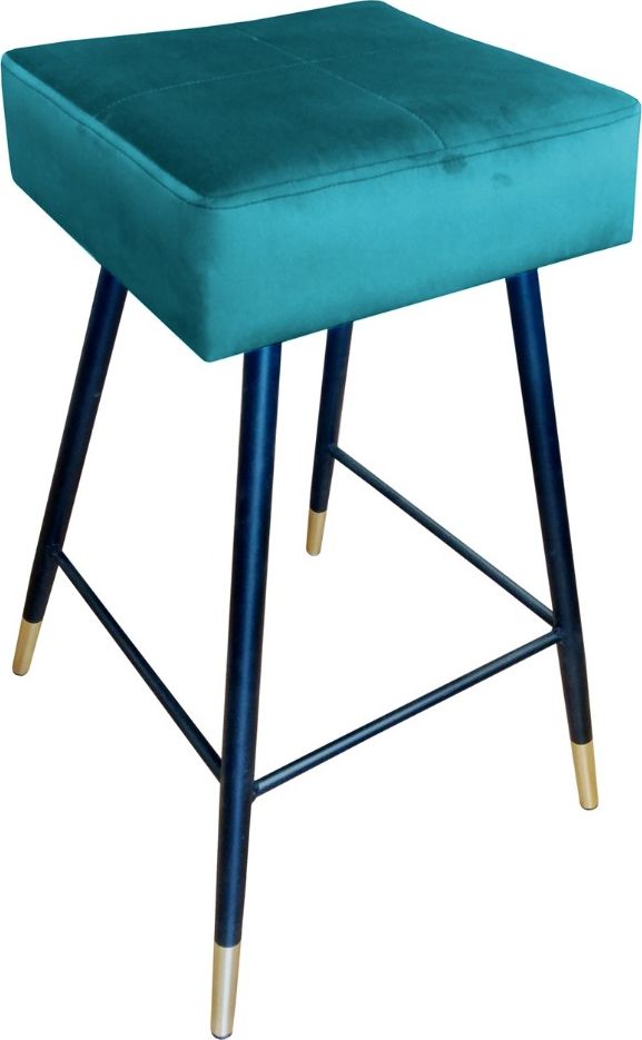 Atos Hoker OLIMP VELVET GOLD morski na metalowych nogach ATOS