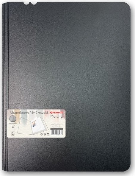 Album ofertowy PENMATE Morandi A4 40 koszulek czarny