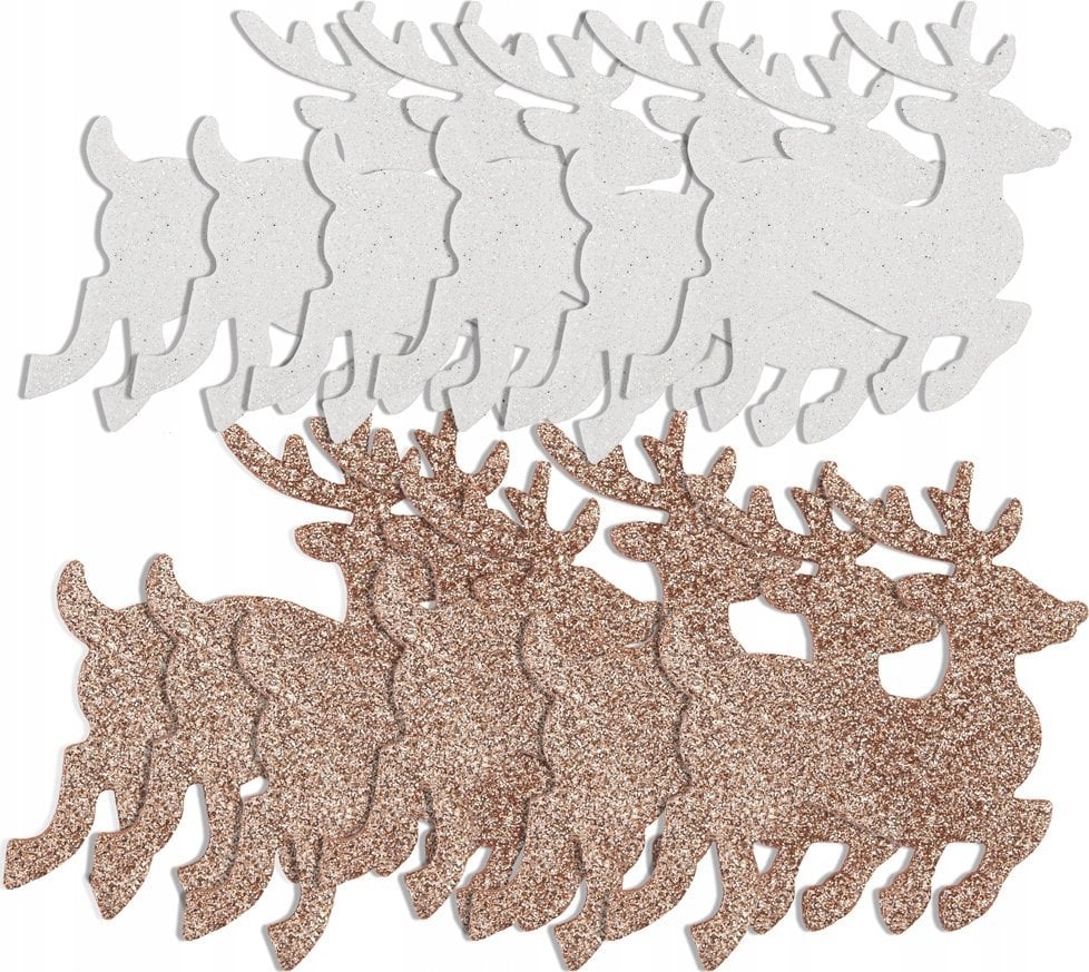 DP Craft NAKLEJKI Z PIANKI BROKAT RENIFERY